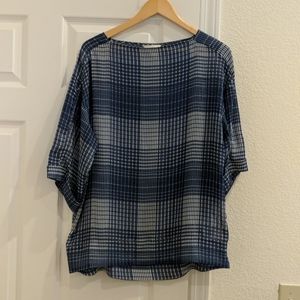 Plaid blouse.